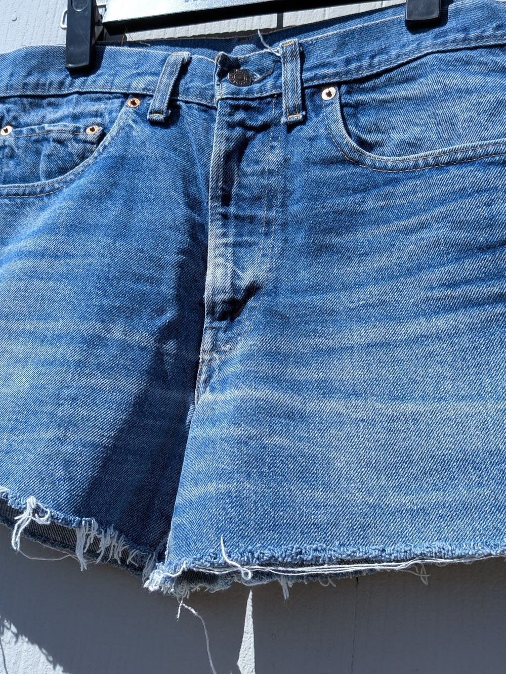 Levi's Classic Distressed Denim Cutoff Shorts